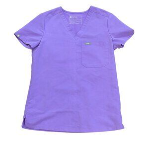 FIGS Women's V-Neck Scrub Top in Lavender Purple